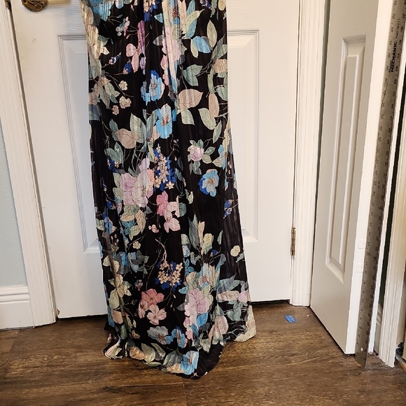 Adrianna Papell Black Floral Maxi Dress - Picture 2 of 12